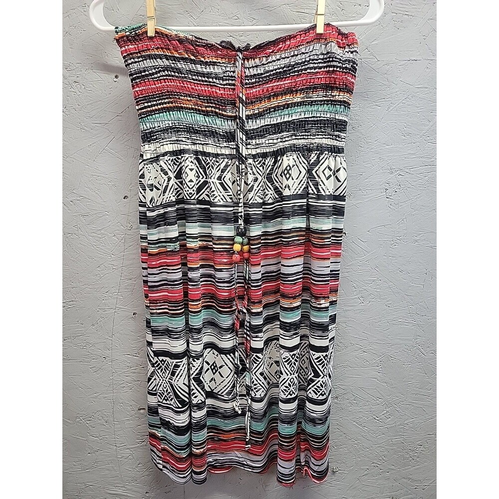 Lagaci‎ Womens Sundress Size M Abstract Strapless Summer Dress